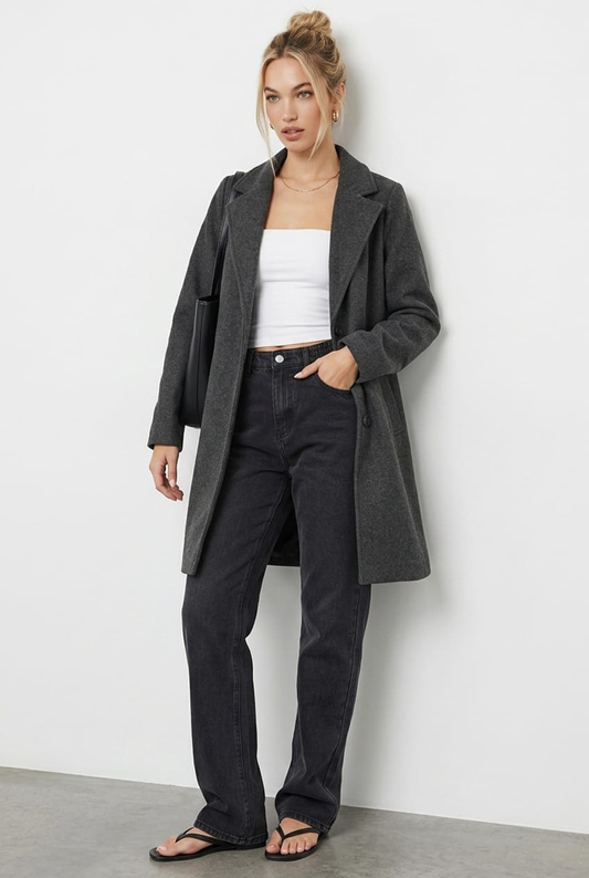 Grey Coat Long Sleeve
