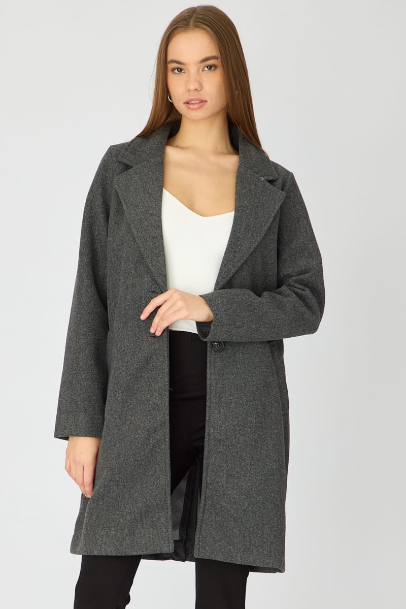 Grey Coat Long Sleeve
